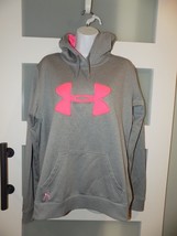 Under Armour Gray/Pink Breast Cancer Hoodie Sweatshirt Size L Women&#39;s EUC - $22.20