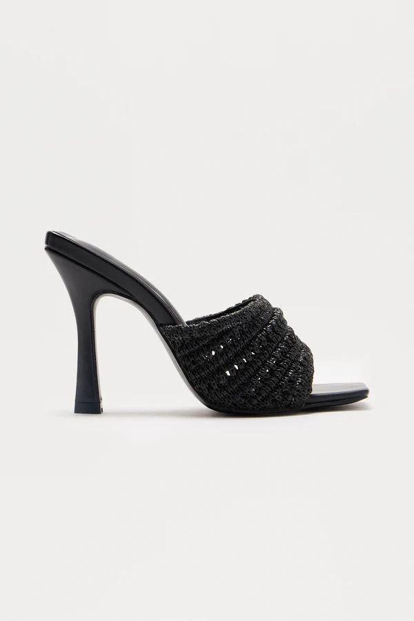 Clea Crochet Heels - Black - $13.63 CAD