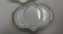 1-Vintage Anchor Hocking Fire King Milk Glass 11&quot;  Divided Relish Tray G... - $5.69