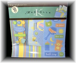    ~Baby Boy Scrapbook Kit, Marcella by K, NIP~ Over 50Pcs - £5.55 GBP