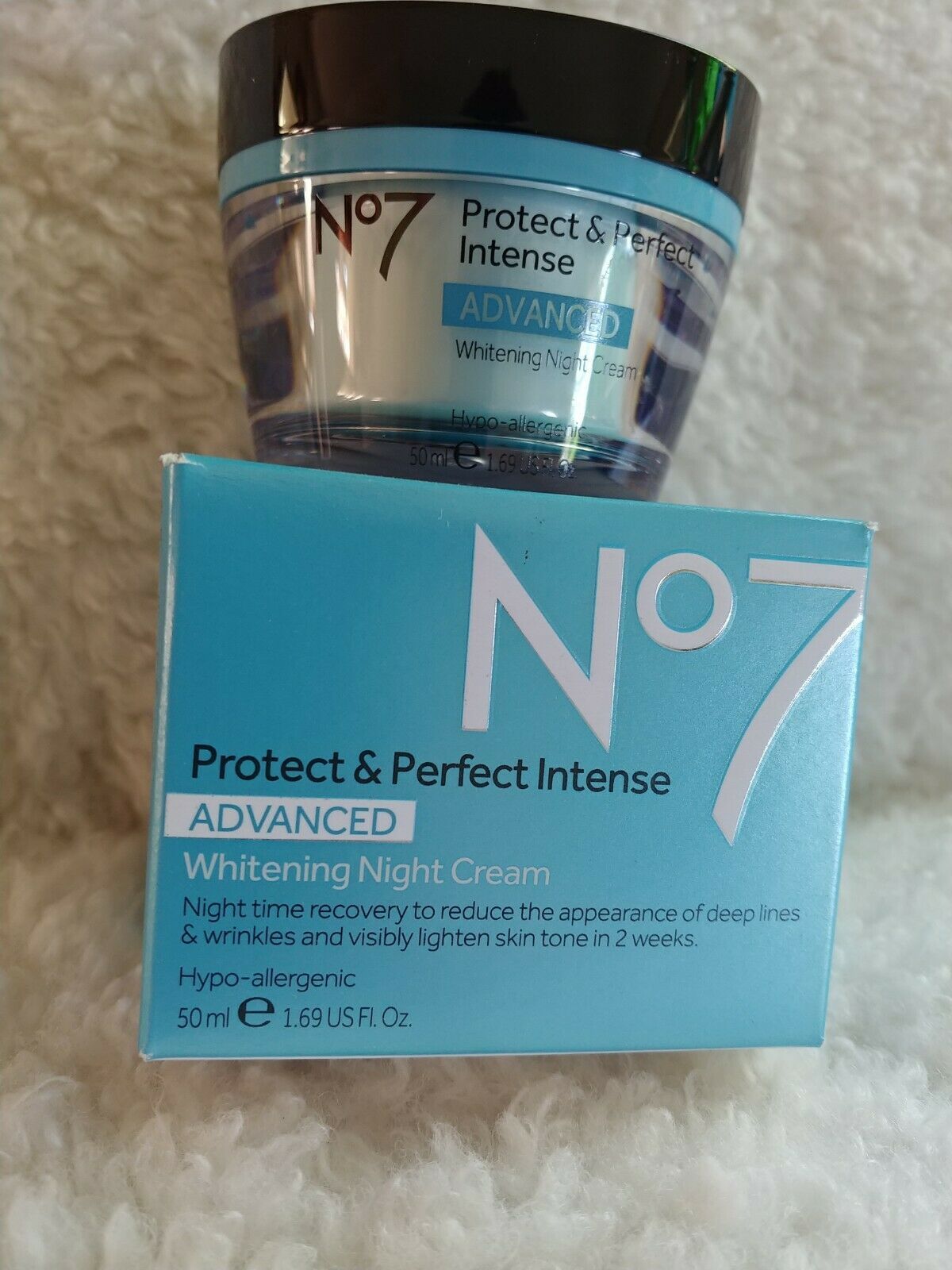 No7 Protect &Perfect Intense Advanced Whitening night Cream.50ml New Fast Ship - $32.62