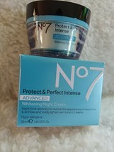 No7 Protect &amp;Perfect Intense Advanced Whitening night Cream.50ml New Fas... - $32.62