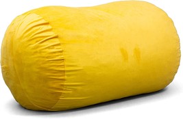 Big Joe Fuf Media Lounger With Removable Cover Plush Mustard Beanbag Chair - $193.99