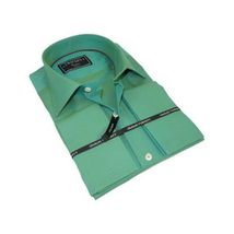 Men's Shirt Charles TYRWHITT Turkey 100% Cotton French Cuffs CHT-2 Green image 3
