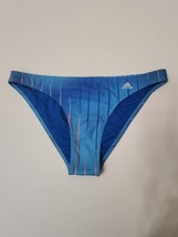 Adidas Melbourne Printed Bikini Bottoms Only Womens Xl Blue Striped Logo New - £14.60 GBP