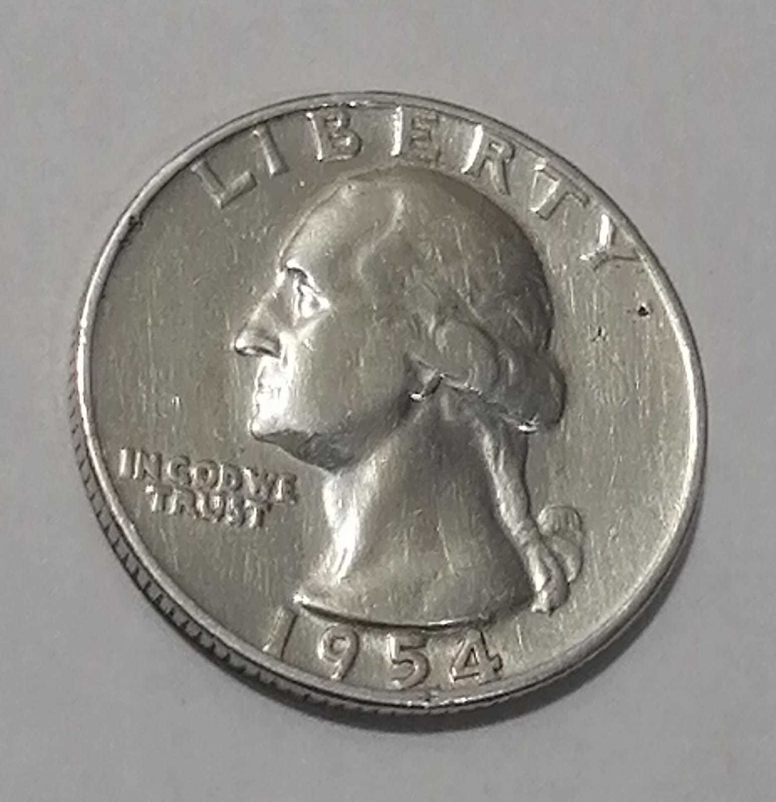 Quarter dollar washington 1954  - $9,500.00