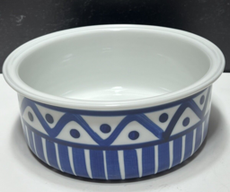 Dansk Arabesque Souffle Serving Bowl Blue White 8.75&quot; - $47.52
