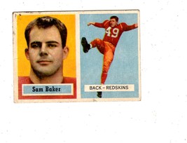 Sam Baker Football  Trading Card  #72  (1957) Rookie Card - €4,16 EUR