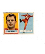 Sam Baker Football  Trading Card  #72  (1957) Rookie Card - £3.92 GBP