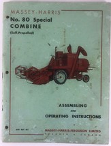 Massey Harris Ferguson 80 Combine Assembly &amp; Operating Instructions Manu... - $21.51