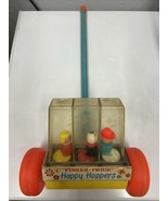 Vintage Fisher Price Happy Hoppers Push Toy 1969 #121 Blonde Dog Cowboy ... - $38.27 CAD
