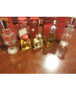 Lot of 5 VTG Avon Christmas Cologne Perfume Bottles - $9.49