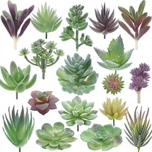 Face Plant Decor By Miltonson Artificial Succulent Plants - 18 Pack - Premium - £35.53 GBP