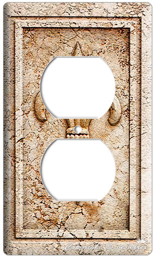 ROYAL FLEUR DE LIS ELECTRICAL 2 OUTLET WALL PLATE COVER