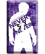 JUSTIN BIEBER NEVER SAY PURPLE SINGLE LIGHT SWITCH COVR - $15.07 CAD