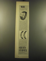 1949 Gruen Curvex Baron Watch Ad - Why.. Your next watch should be curved - £14.78 GBP