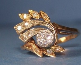 1 CT Diamond Ring sz 7 1/2 14k gold BLING! 11 diamonds - £559.04 GBP