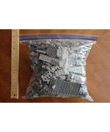 2 lbs. Pounds 9oz Mixed Lot Lego Bulk Shades of Gray Bricks Pieces Plate... - $356.64 MXN