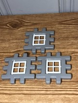 Little Tikes Wee Waffle Blocks 4" Building Toy Windows Castle Gray *Lot Of 3 - £6.38 GBP