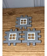 Little Tikes Wee WAFFLE BLOCKS 4&quot; Building Toy WINDOWS Castle Gray *Lot ... - £6.28 GBP