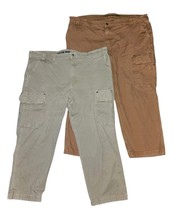 2 Pair Duluth Trading Pants Men’s 50 X 30 Khaki Flex Fire Hose Relaxed F... - $534.24 MXN