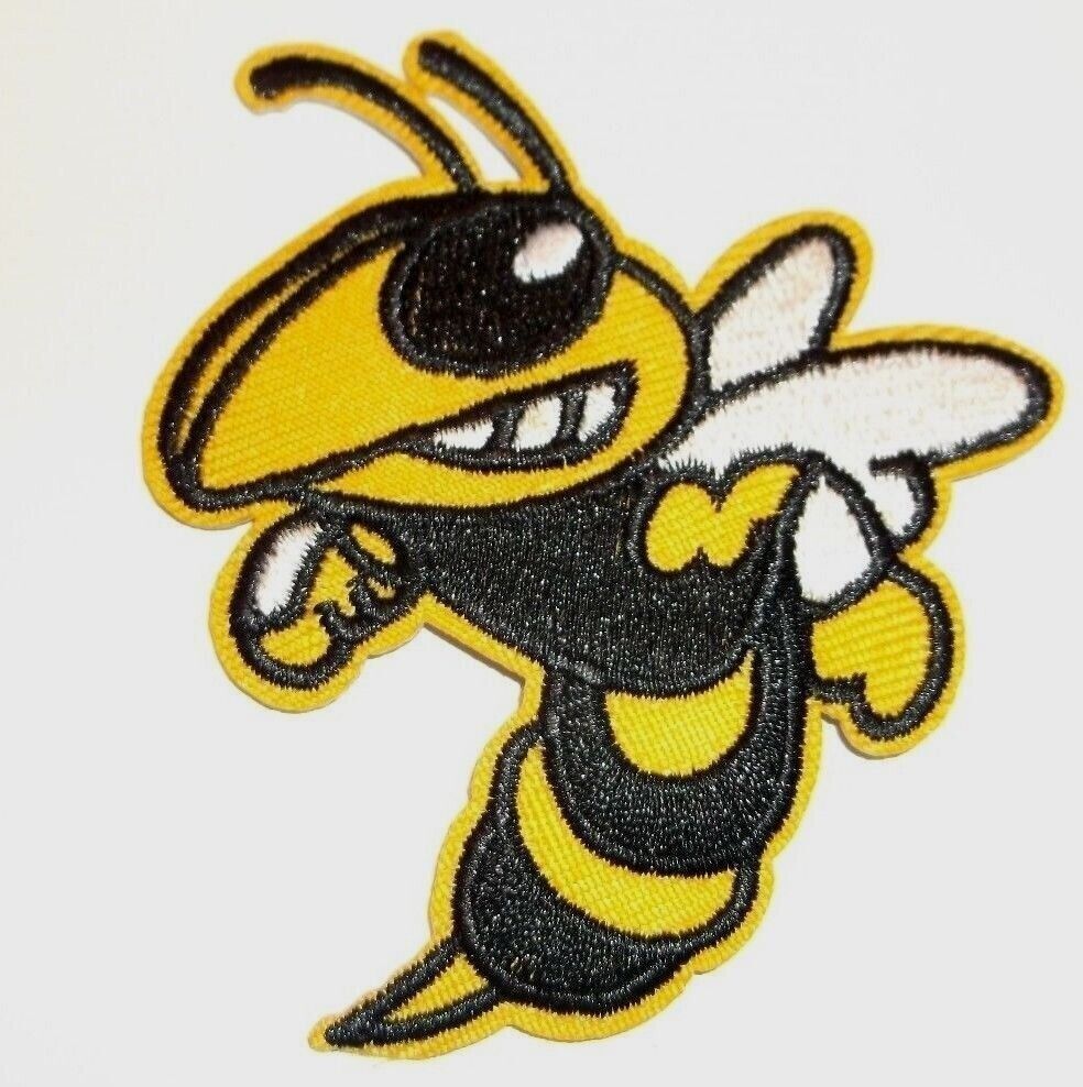 Georgia Tech Yellow Jackets~Embroidered PATCH~3 1/8" x 2 5/8"~Iron~Ships FREE