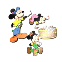 Vintage Walt Disney Mickey Mouse Wall Plaques Decor Cutouts Bath Time 4 ... - $34.00