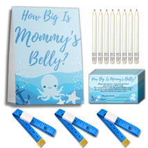 Nautical Baby Shower Games For Girls Boys Measure Mommy&#39;s Belly Game 50 ... - $16.99