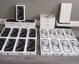 30 BOX ONLY Apple iPhone 15 Pro &amp; IPhone 15 Black 256gb Empty Box w/ Ins... - $105.46