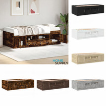 Modern Wooden Day Bed With 2 Drawers 2 Doors Storage Shelves Sofa Beds S... - $256.73+