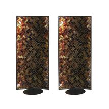 WHOLE HOUSEWARES Vintage Mosaic Glass Candle Holder Decorative Metal Wal... - $732.73 MXN