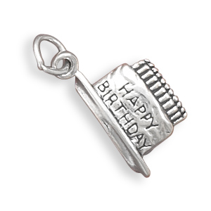 Primary image for Sterling Silver Birthday Cake with Candles Charm
