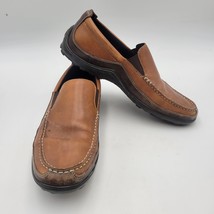 Cole Haan Driving Loafers Camel/Brown Leather Round Toe Slip On Shoes Si... - $611.84 MXN
