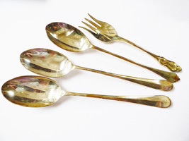 VTG Lot of 4 Silver Plate Leonard Italy Royal Limited 13&quot; Serving Spoon Fork - £27.37 GBP