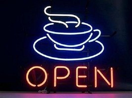 New Cafe Coffee Shop Espresso Open High Tea Beer Neon Light  Sign 20&quot;x16&quot; - £123.09 GBP