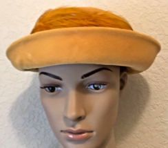 Women’s Hat with Feather Band Vintage 1960 - £22.12 GBP