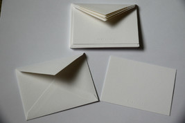 5 Authentic Tiffany Co White Note Cards &amp; Envelope Blank 3.5&quot; Small Gift... - £7.95 GBP