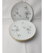 Noritake Helene Gold Rim Salad Plates 8¼&quot; 4-Pc Set 1950&#39;s - €38,02 EUR