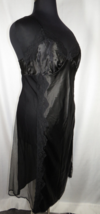 NWT Women&#39;s XL Vintage Cinema Etoile Tom Bezduda Black Satin/Lace/Mesh Nightgown - £39.49 GBP