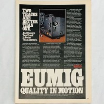 Vintage 1978 Eumig 910 Super 8 Projector Print Ad Two Tracks Are Better ... - £5.21 GBP