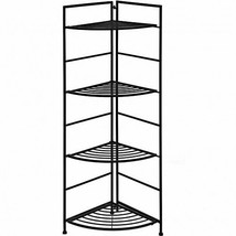 4 Tier Folding Metal Shelf Plant Stand Storage Open Shelf Corner Display... - $2,402.39 MXN