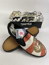 Draven Men&#39;s Tokyo Hiro Tattoo Rising Sun Japan Skate Slip On Shoes Size 11 - £31.96 GBP