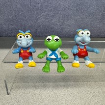 Vintage Muppet Babies Kermit &amp; Gonzo Sesame Street 2 1/2&quot; inches Cake Toppers - £7.64 GBP