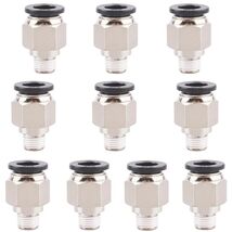 10 Pcs, Pneumatic 10mm OD Tube x 1/4" NPT Male Connector Push Connect Fi... - $20.19