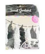 Black and White Hanging Tassel Tissue Garland Birthday Party Supplies 10... - $10.90 CAD