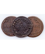 1812-1844 Suizo Cantons 1&amp;2 Rappen Moneda Lote De 3 ( Vf-Au ) - $117.54 CAD