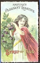 Syrup Figs Victorian trade card CA fruit papent medicine vintage - £10.99 GBP