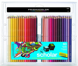 Prismacolor Scholar Colored Pencils 92808HT, 60-Count, Rich, vibrantly p... - $39.55