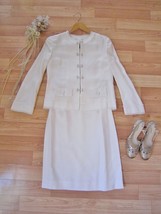 NWT $1750 Dolce&amp;Gabbana White/Ivory Wedding Bridal Separate Skirt Suit 3... - £431.12 GBP