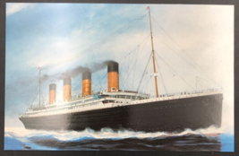 Vintage RMS Titanic White Star Lines Postcard Richard DeRosset MWM Dexter - $9.49